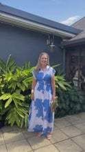 Load and play video in Gallery viewer, Sofia Irina - Leanne Shirt Dress - Blue Floral
