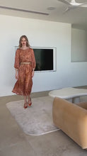 Load and play video in Gallery viewer, Sacha Drake - Love Bird Dress - Coral Peach Flower
