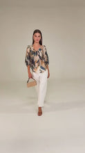Load and play video in Gallery viewer, Sacha Drake - Zoey Blouse - Navy Sand Gold
