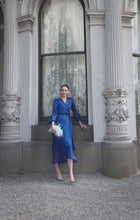 Load and play video in Gallery viewer, Sacha Drake - Shona Midi Wrap Dress - Cobalt Pink
