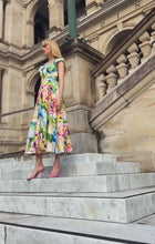 Load and play video in Gallery viewer, Sacha Drake - Dahlia Midi Dress - Watercolour Floral
