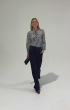 Load and play video in Gallery viewer, Sacha Drake - Florentine Blouse - Navy/white floral
