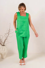 Load image into Gallery viewer, See Saw - 100% Linen 7/8 Flat Front Pant
