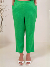 Load image into Gallery viewer, See Saw - 100% Linen 7/8 Flat Front Pant
