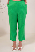 Load image into Gallery viewer, See Saw - 100% Linen 7/8 Flat Front Pant
