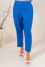 Load image into Gallery viewer, See Saw - 100% Linen 7/8 Flat Front Pant

