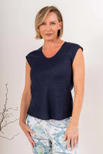 Load image into Gallery viewer, See Saw - Bias Cut Top - Navy
