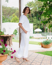 Load image into Gallery viewer, See Saw - Linen Rope Trim Top - White/Natural

