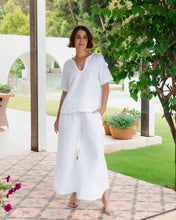 Load image into Gallery viewer, See Saw - Linen Rope Trim Pant - White/Natural
