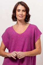 Load image into Gallery viewer, See Saw - Llama Boxy Vest - Magenta
