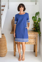 Load image into Gallery viewer, See Saw - Linen Spliced Dress - Denim/White
