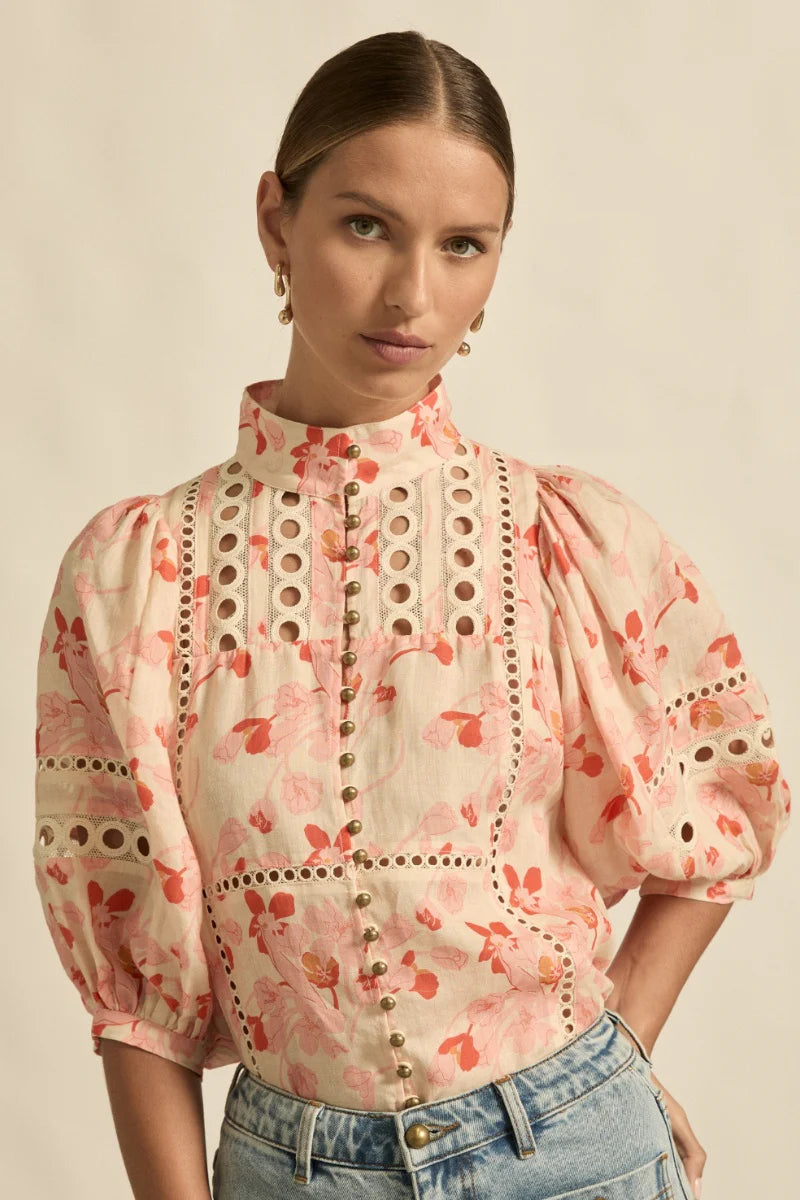 Zoe Kratzmann - Cherry Tulip Cabaret Top