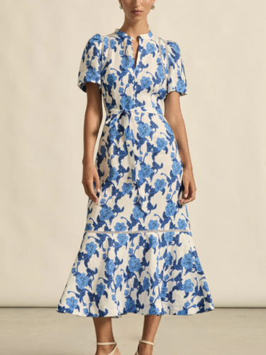 Zoe Kratzmann - Cable Dress - Azure Bouquet