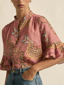 Zoe Kratzmann - Fluctuate Top - Kgari Bloom