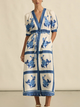 Load image into Gallery viewer, Zoe Kratzmann - Portrait Dress - Azure Collage
