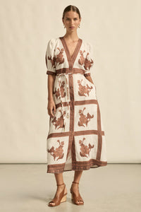 Zoe Kratzmann - Portrait Dress - Coffee Collage