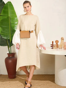 Hattie | Falling Bell Sleeve Dress | Acacia Ivory