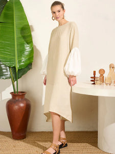 Hattie | Falling Bell Sleeve Dress | Acacia Ivory