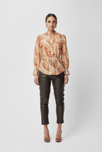 Load image into Gallery viewer, Once Was | Halston Peplum Top | Auburn Cascade
