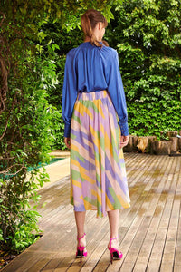 The Dreamer Label | Kira Silk Blouse | Iris Blue