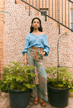 Load image into Gallery viewer, Once Was | Grace Linen Wide Leg Pant | Celadon Floral
