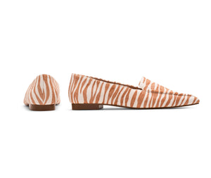 Millwoods | Brown Zebra Pointed Flat