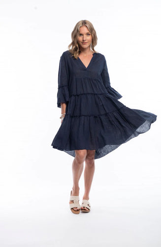 Orientique | Layered Linen Dress