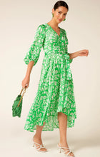 Load image into Gallery viewer, Sacha Drake | I&#39;ll Remember You Wrap Dress | Green White Flower
