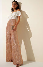 Load image into Gallery viewer, Sacha Drake | Sequin Palazzo Pant | Gold

