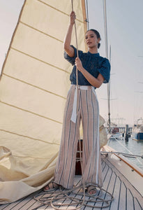 Once Was | Grace Linen Pant | Cruise Stripe