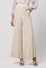 Load image into Gallery viewer, Once Was | Castro Linen Viscose Contrast Band Wide Leg Pant | Linen
