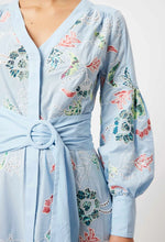 Load image into Gallery viewer, Once Was | Elysian Embroidered Coat Dress | Chambray Applique
