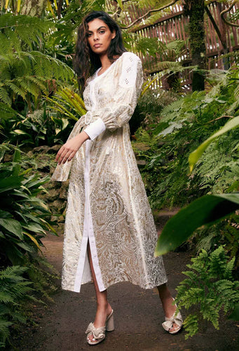 Once Was | Elysian Cotton /Silk Coat Dress | Gilded Arcadia