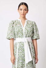 Load image into Gallery viewer, Once Was | Awaken Embroidered Cotton Dress | Sage
