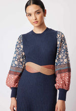 Load image into Gallery viewer, Once Was | Chiara Knit Dress | Navy Loom

