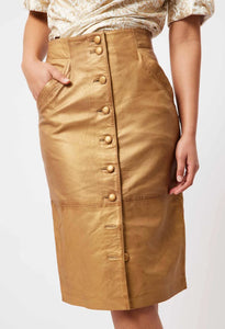 Once Was | Maya Leather Skirt