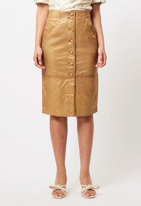 Once Was | Maya Leather Skirt