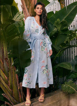 Load image into Gallery viewer, Once Was | Elysian Embroidered Coat Dress | Chambray Applique
