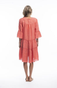 Orientique | Layered Linen Dress