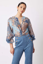Load image into Gallery viewer, Once Was | Serena Cotton/SIlk Blouse | Como Flower

