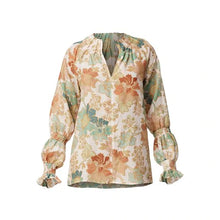 Load image into Gallery viewer, Once Was | Farrah Pleat Neck Blouse | Fonda Floral
