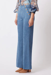 Once Was | Getty Faux Suede Pant | Chambray